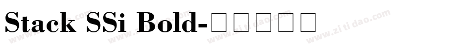 Stack SSi Bold字体转换